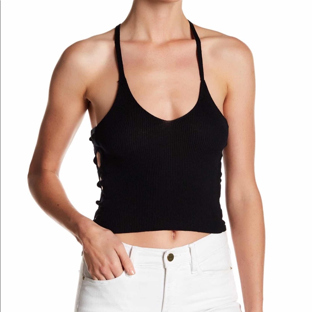 Poof V-Neck Ribbed Tank